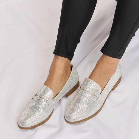 Sparkly Flat Loafers Shoes - Picture 4 of 6